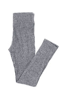 Gray Wide Waistband Ribbed Leggings - SELFTRITSS   