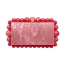 Gold Foil Beads Clear Acrylic Clutch Bag - SELFTRITSS