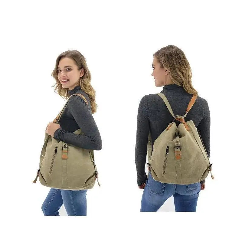 Canvas Women Multifunction Women Back Pack Bag - SELFTRITSS   