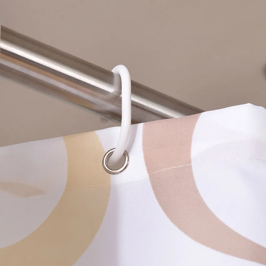 Circles Print Geometric Waterproof Shower Curtain(W200xH200cm) - SELFTRITSS