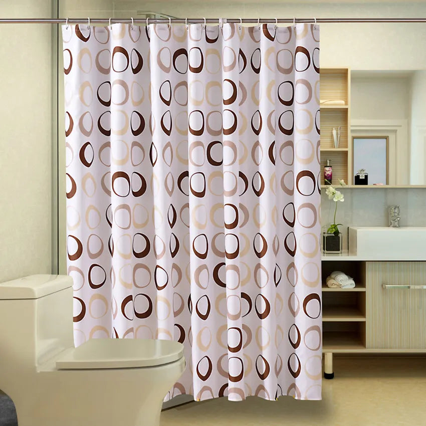 Circles Print Geometric Waterproof  Shower Curtain(W200xH200cm)