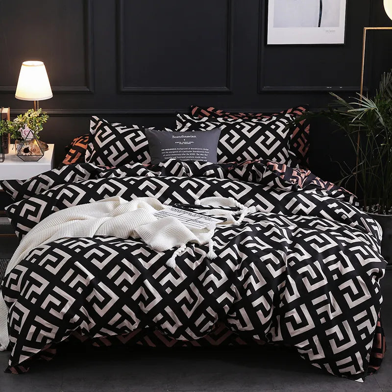 Luxury Black Bedding Set 3 Piece