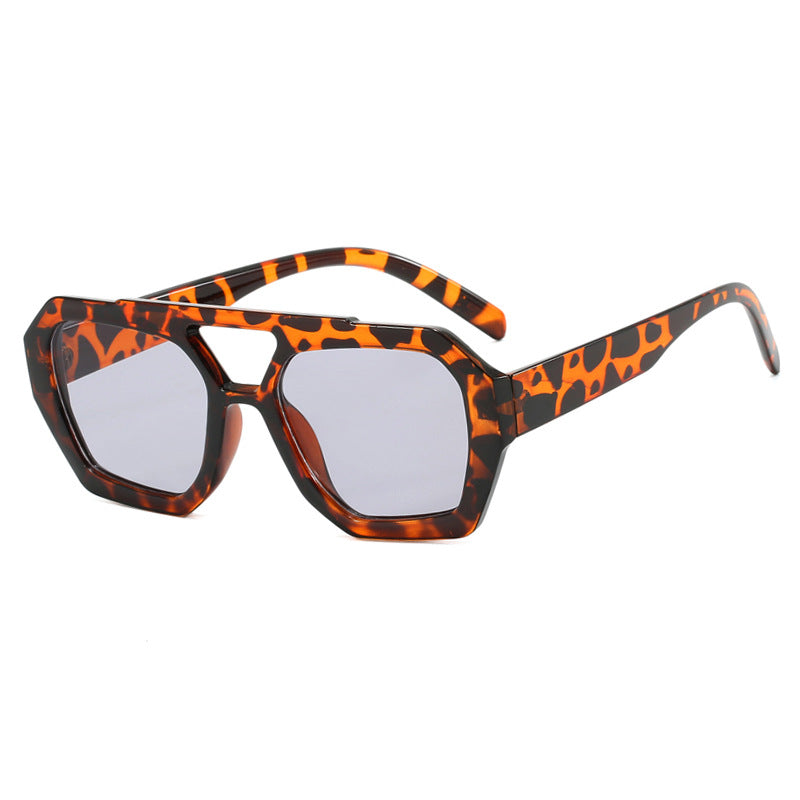 Ins Big Frame Leopard Sunglasses Summer Sunshade Beach Vacation Glasses - SELFTRITSS   