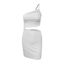 Design Sense Niche Shoulder Drawstring Dress Women - SELFTRITSS