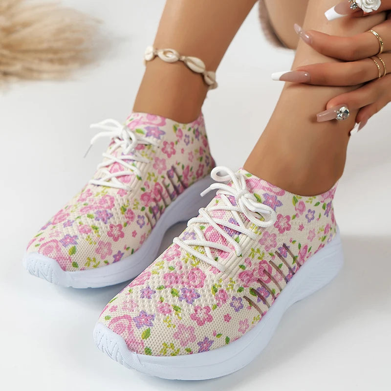 Printed Mesh Breathable Sneakers - SELFTRITSS