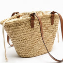 Beach Straw Woven Bucket Shoulder Bag - SELFTRITSS