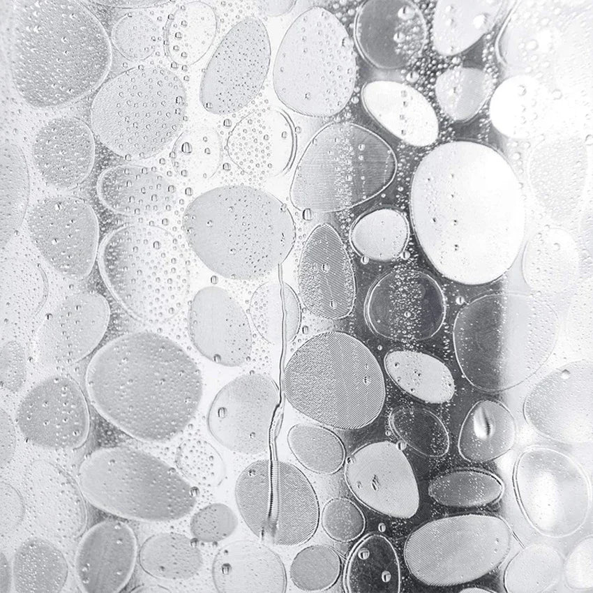 Waterproof Clear Pebble Transparent Shower Curtain (W180xH180cm)