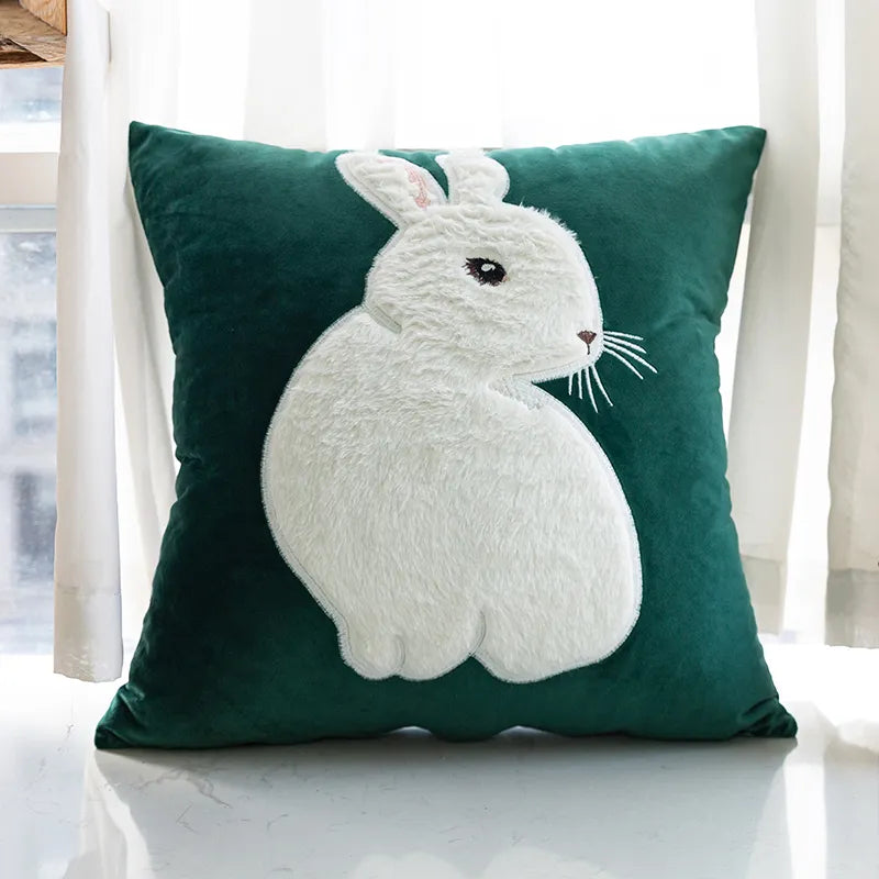 Green rabbit / 45x45cm
