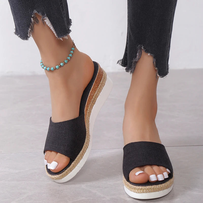 Casual Wedge Slippers Platform Sandals - SELFTRITSS