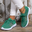 Knitted Green Lightweight Breathable Running Shoes - SELFTRITSS