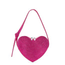 Pink Heart Shaped Rhinestone Rose Red Chic Mini Bag - SELFTRITSS