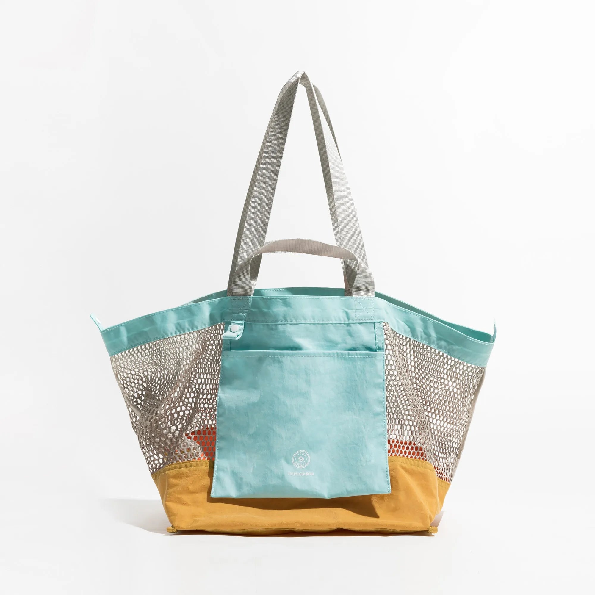 Multi Color Nylon Woman Beach Tote Bag