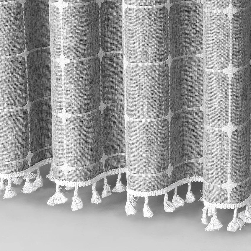 Jacquard Linen Shower Curtain - SELFTRITSS