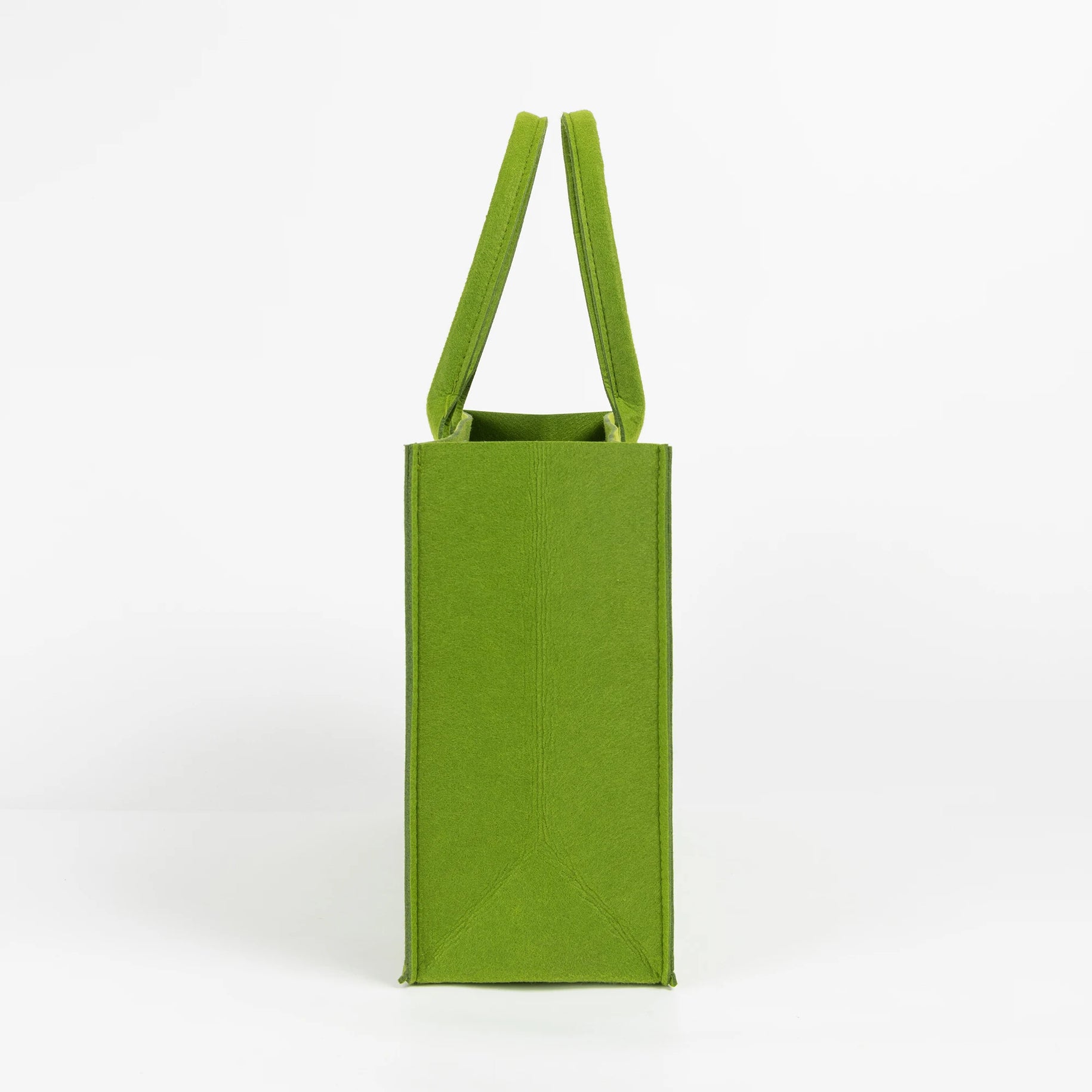 Solid Green Simple  Felt Shopper Tote Bag