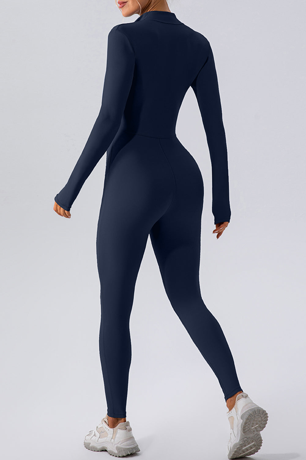 Half Zip Mock Neck Active Jumpsuit - SELFTRITSS