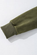 Green Faux Suede Fleece Lined Open Front Jacket - SELFTRITSS   