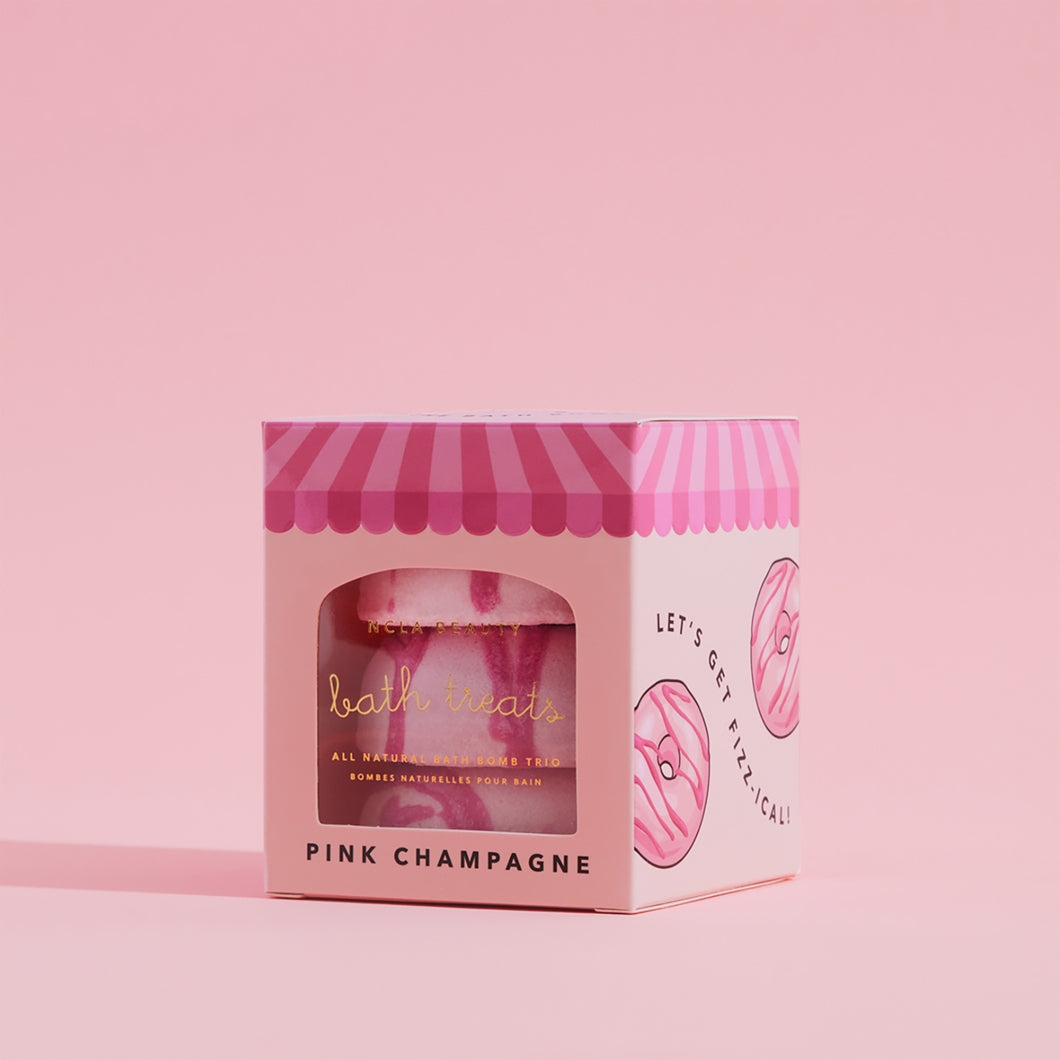 Pink Champagne Bath Treats (3 Pc Bath Bomb Set) - SELFTRITSS
