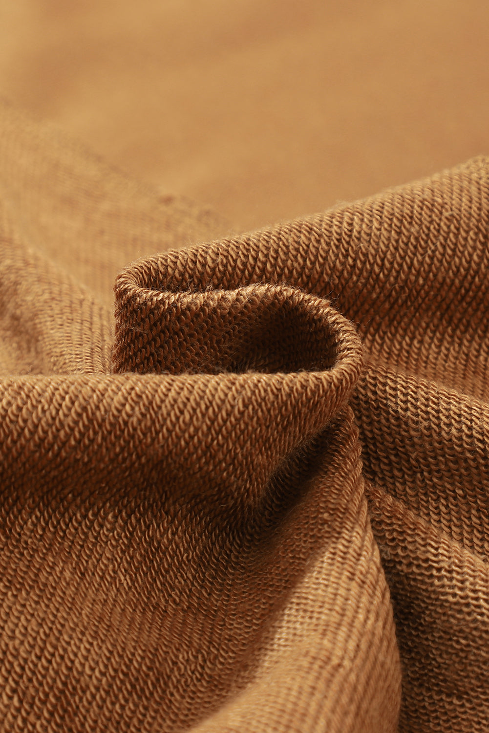 Chestnut Drop Shoulder Henley Buttons Sweatshirt - SELFTRITSS