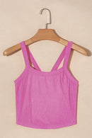 Bonbon Athletic Ribbed Cropped Cami Top - SELFTRITSS   