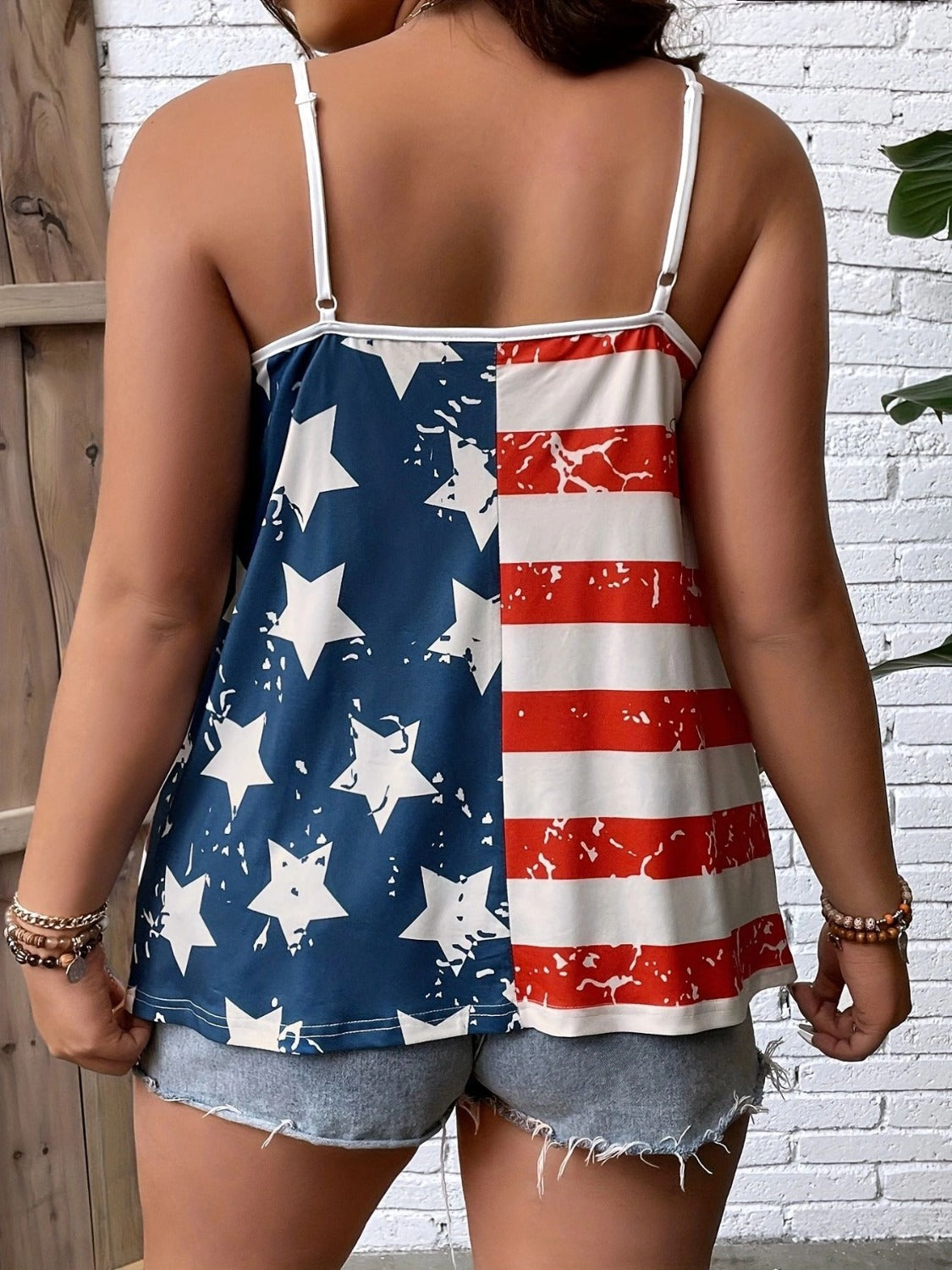 Star and Stripes V-Neck Cami - SELFTRITSS   