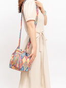 Drawstring Tassel Geometric Shoulder Bag - SELFTRITSS