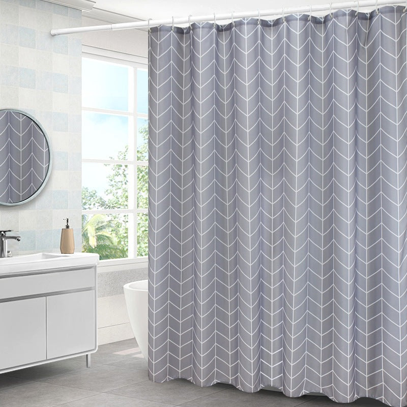 Waterproof Shower Curtain Set For Domestic Bathroom