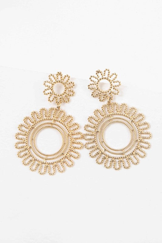 Lace Flower Drop Earrings - SELFTRITSS   