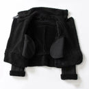 Petite Black Suede Wool Aviator Jacket