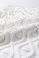 White Textured Ruffled Mock Neck Knitted Vest - SELFTRITSS