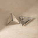 Stainless Steel 3D Triangle Earrings - SELFTRITSS   