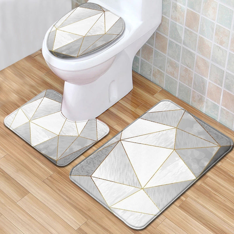 Marble Toilet Three-Piece Floor Mat - SELFTRITSS