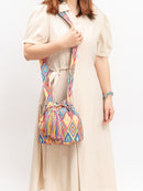 Drawstring Tassel Geometric Shoulder Bag - SELFTRITSS