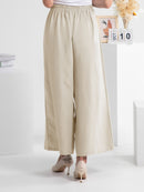 Wide Leg Elastic Waist Pants - SELFTRITSS