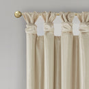 Twist Tab Silky Window Curtain with Blackout, Champagne 50 x84" - SELFTRITSS