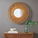 Handmade Woven Bamboo Wall Mirror Art Decor - SELFTRITSS