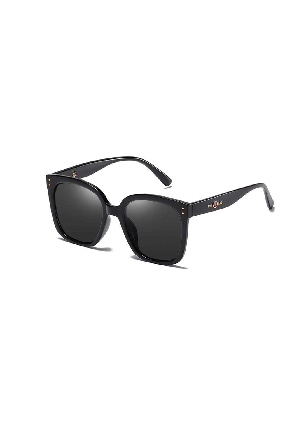 Black Trendy Retro Square Frame Sunglasses - SELFTRITSS