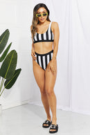 Striped Tank High Waist Bikini - SELFTRITSS