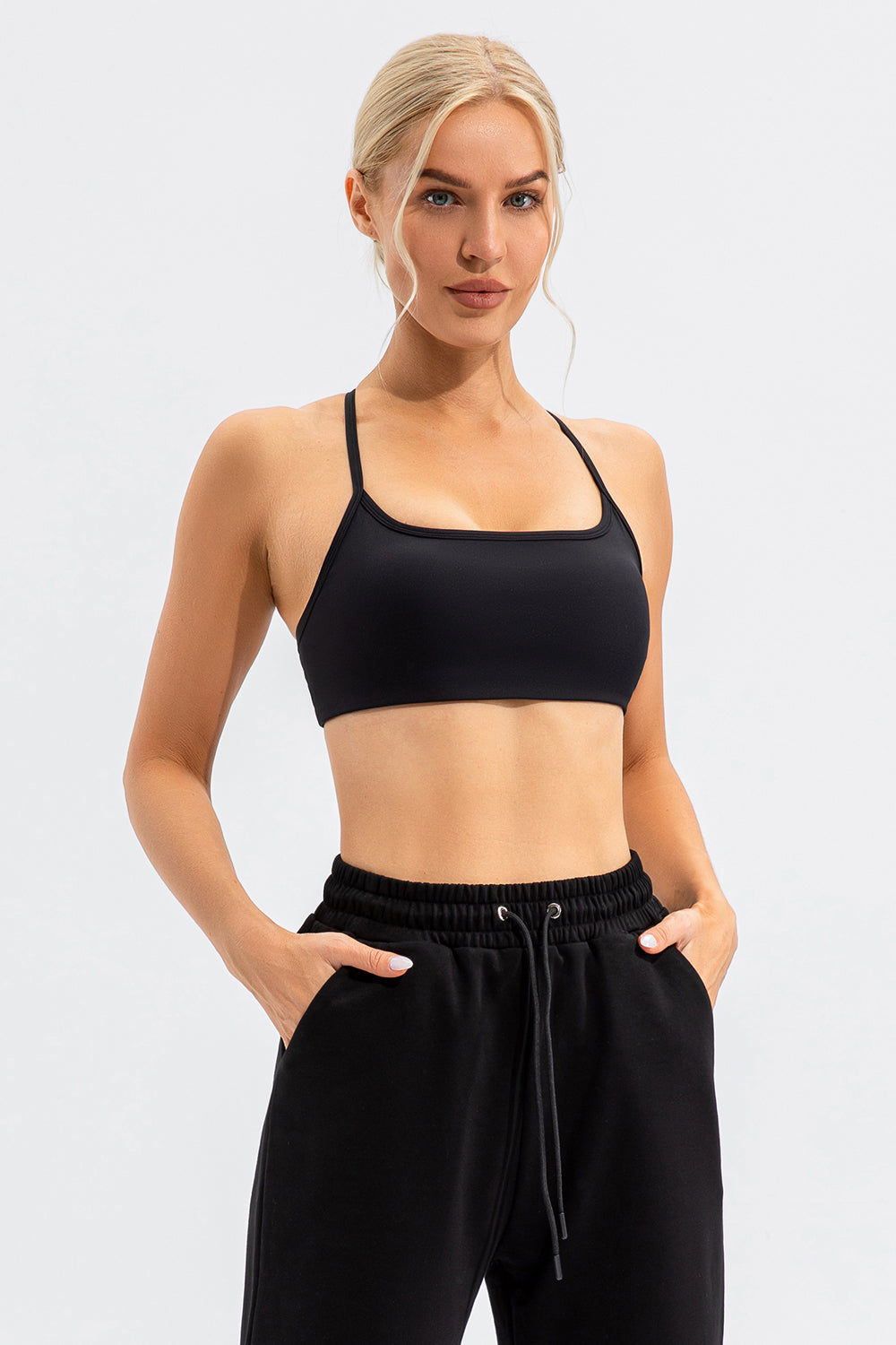 Crisscross Spaghetti Strap Active Cami - SELFTRITSS   