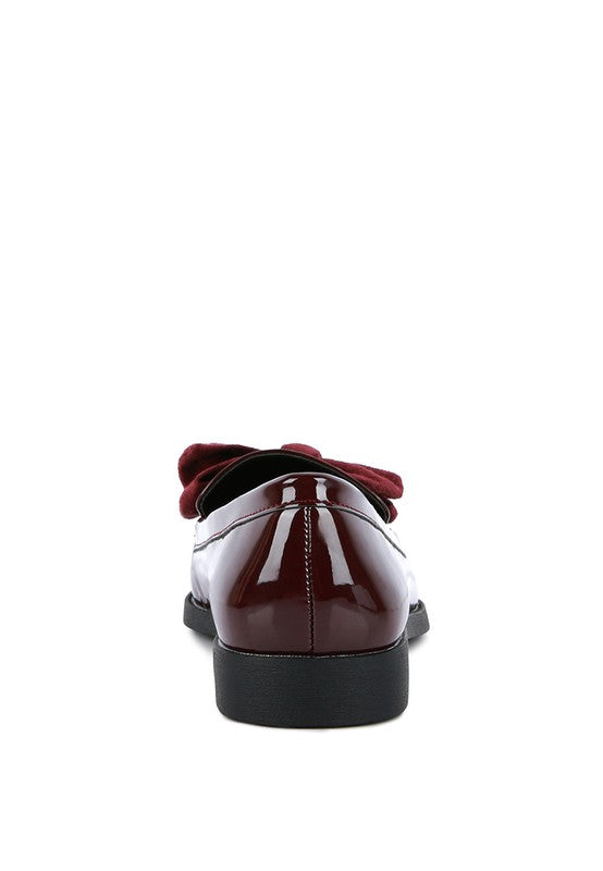 BOWBERRY BOW-TIE PATENT LOAFERS - SELFTRITSS