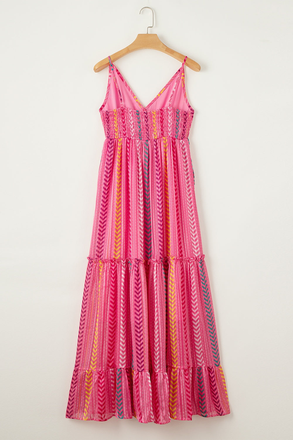Printed Surplice Maxi Cami Dress - SELFTRITSS