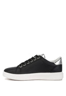 Claude Faux Leather Back Panel Detail Sneakers - SELFTRITSS