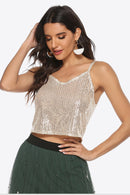 Sequin Cropped Cami - SELFTRITSS