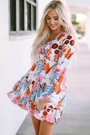 White Floral Tiered Mini Dress - SELFTRITSS