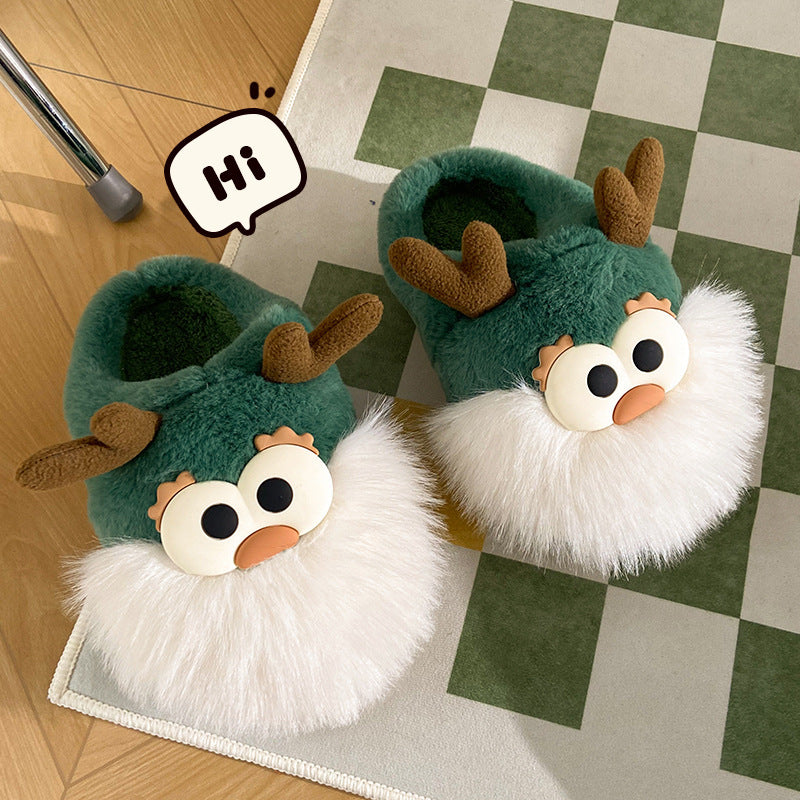 Cute Reindeer Plush Slippers