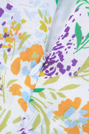 Multicolor Plus Size Floral Print Ruffle Bubble Sleeve Babydoll Dress - SELFTRITSS