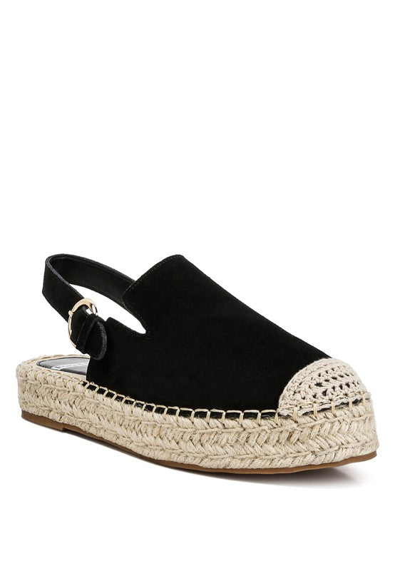 Affie Suede Slingback Strap Espadrilles - SELFTRITSS  