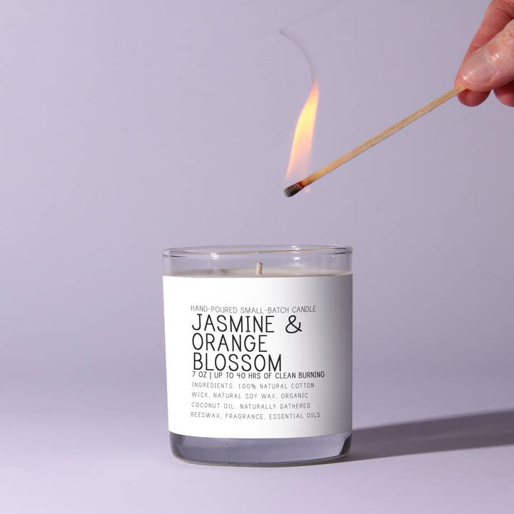 Jasmine and Orange Blossom Candle - Just Bee Candles - SELFTRITSS