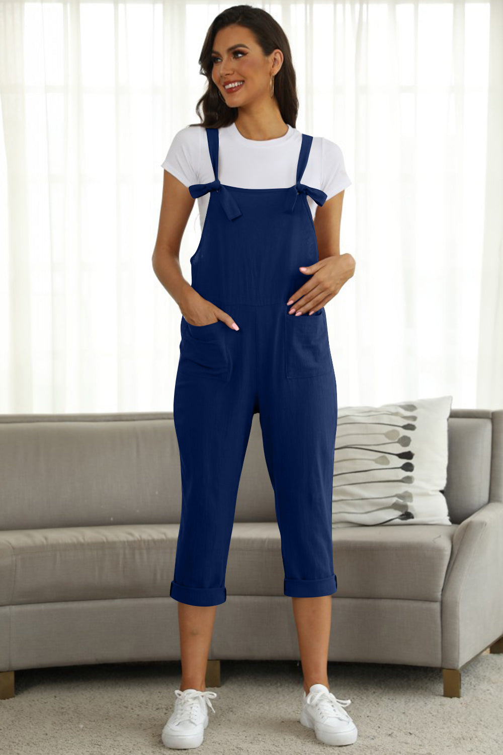 Full Size Square Neck Wide Strap Jumpsuit - SELFTRITSS