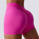 Back Waist Deep V-shaped Wrinkle Tight Yoga Shorts - SELFTRITSS