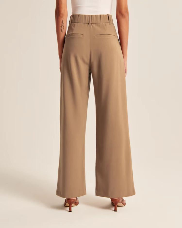 High Waist Straight Trousers With Pockets